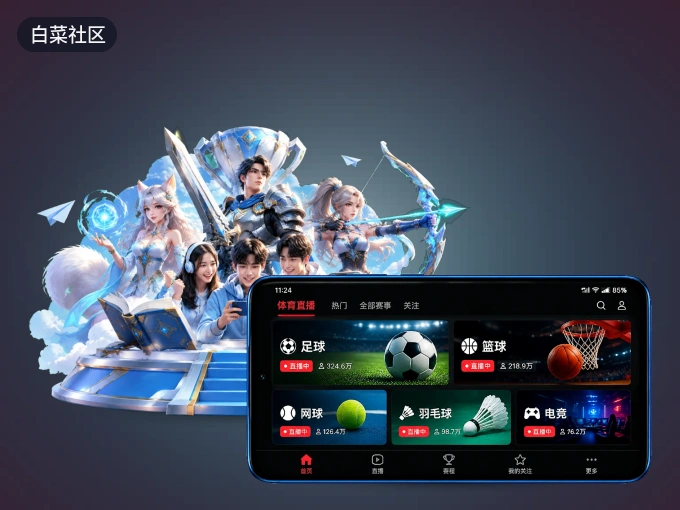 下载白菜社区 APP，移动看球首选